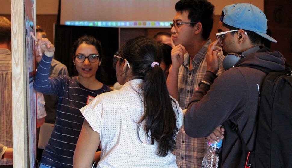 Students at symposium
