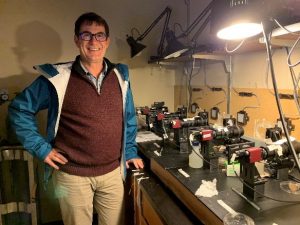 Edgar Spalding in the lab