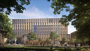 Rendering of new CDIS building elevation.