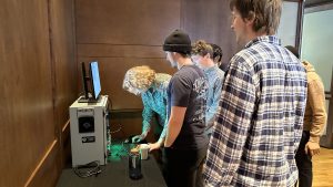 Group of students work on Industrial Control System